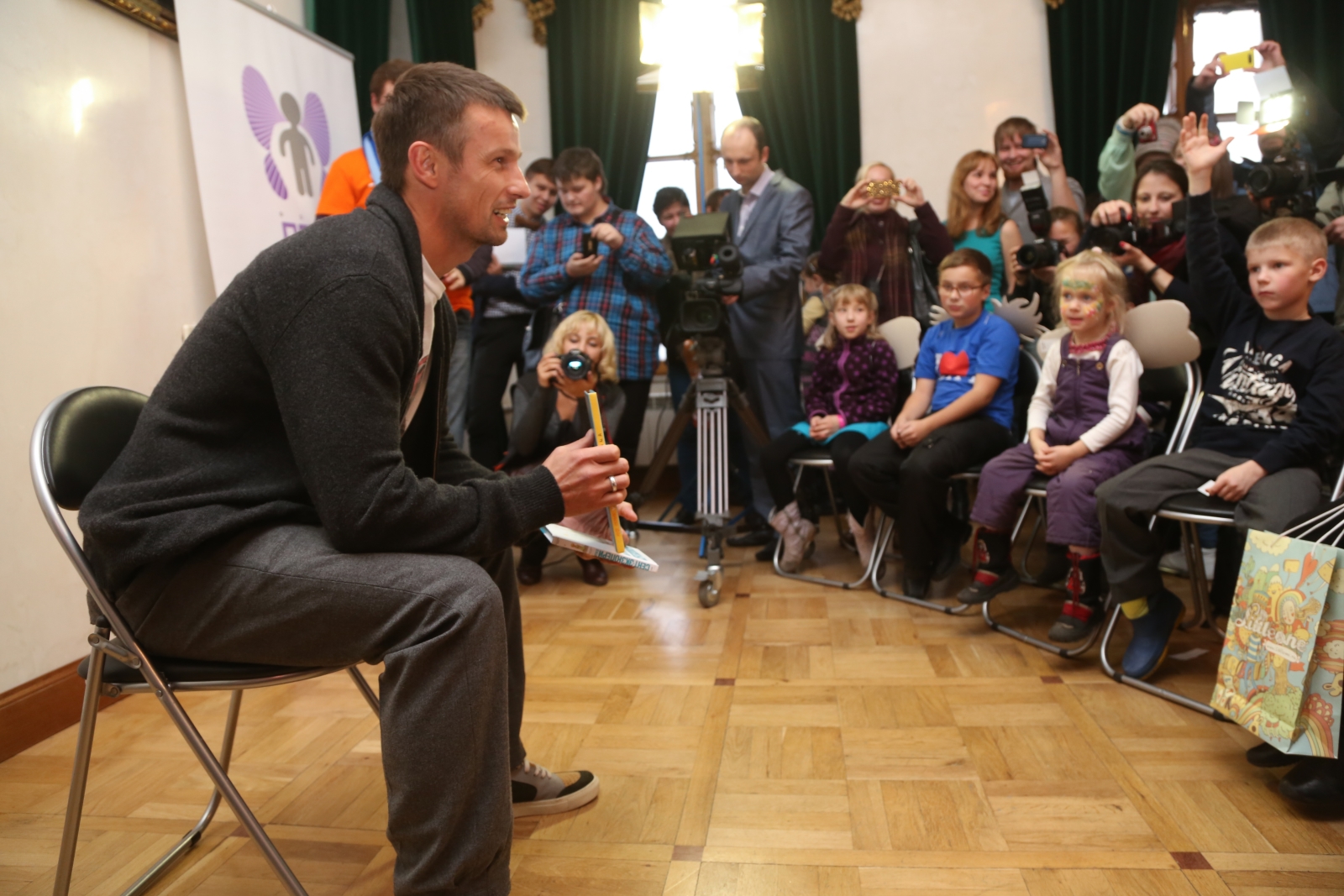 Семак и Малафеев на фестивале «День Открытой библиотеки»