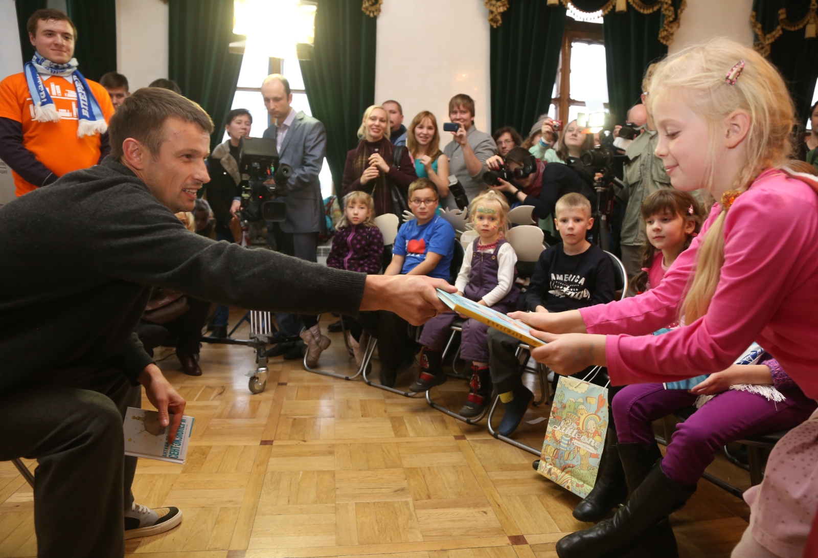 Семак и Малафеев на фестивале «День Открытой библиотеки»