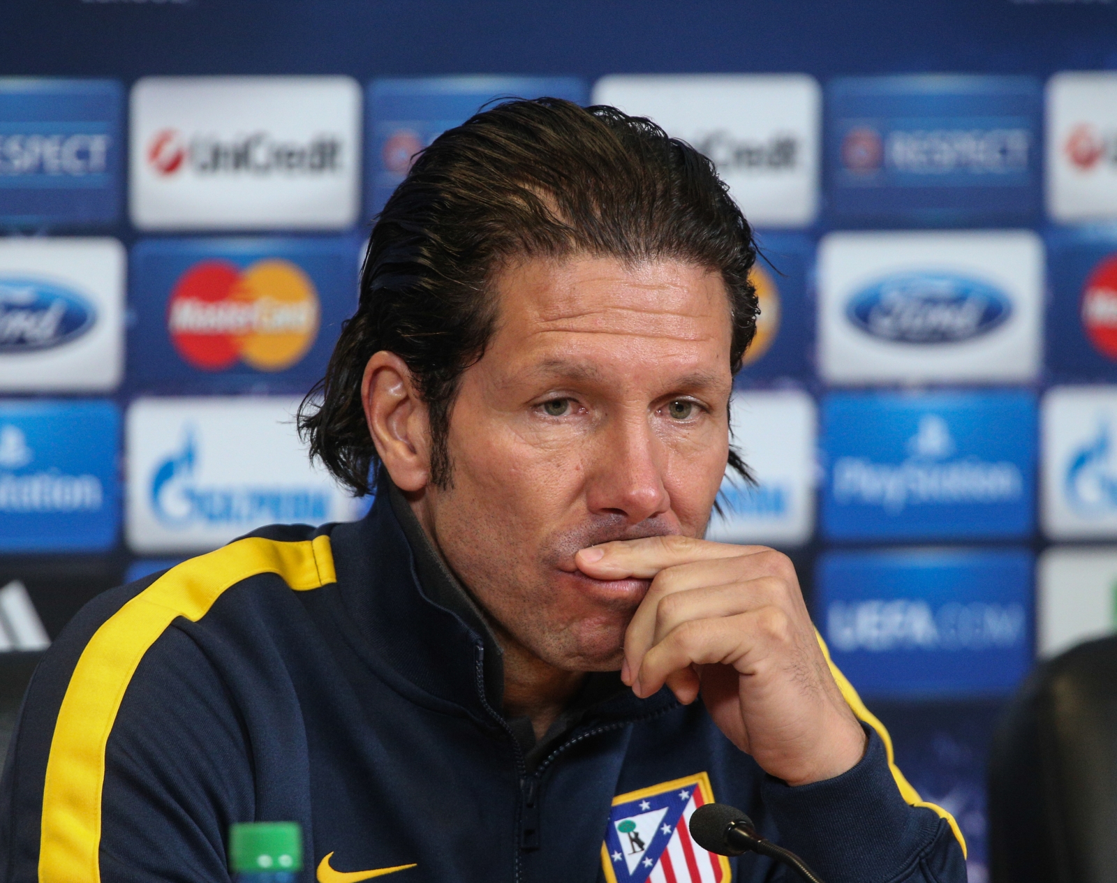 Пресс-конференция главного тренера «Атлетико» Диего Симеоне перед матчем Лиги Чемпионов с «Зенитом»