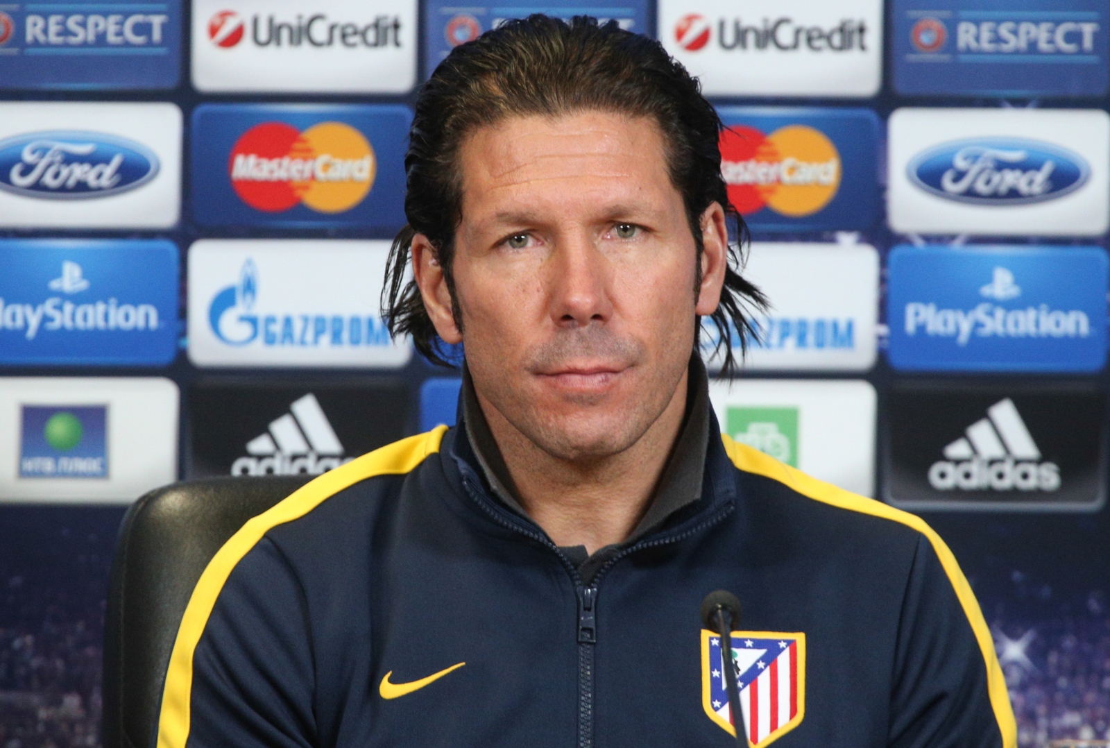 Пресс-конференция главного тренера «Атлетико» Диего Симеоне перед матчем Лиги Чемпионов с «Зенитом»