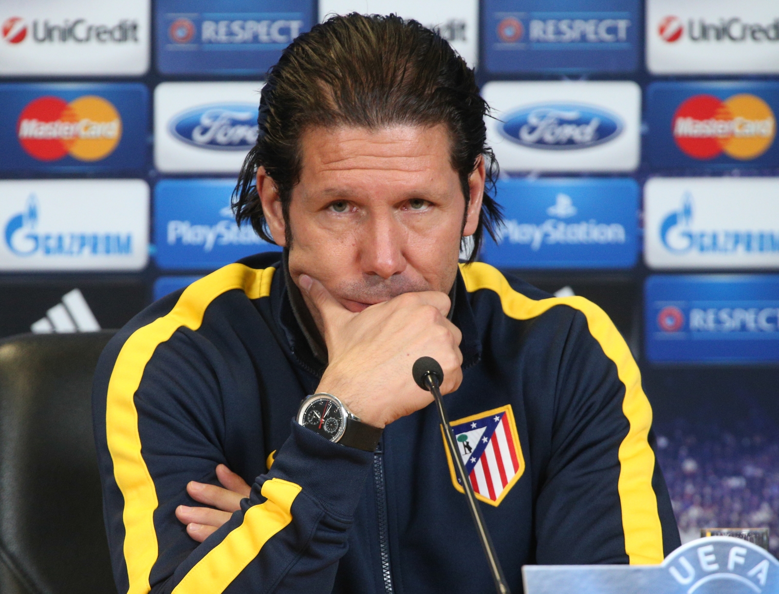Пресс-конференция главного тренера «Атлетико» Диего Симеоне перед матчем Лиги Чемпионов с «Зенитом»