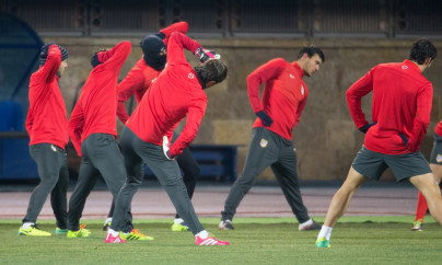 Тренеровка «Атлетико» перед матчем Лиги Чемпионов с «Зенитом»