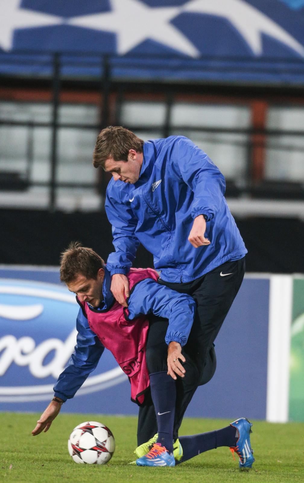 Тренировка «Зенита» перед матчем Лиги Чемпионов с «Аустрией»