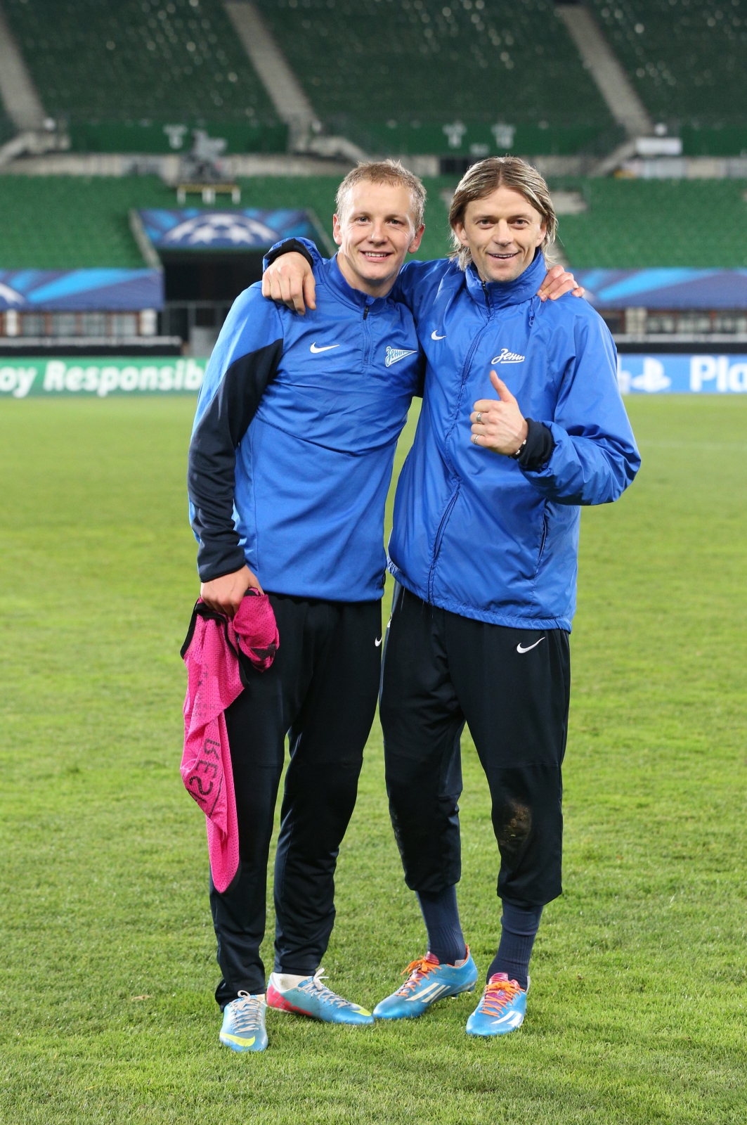 Тренировка «Зенита» перед матчем Лиги Чемпионов с «Аустрией»