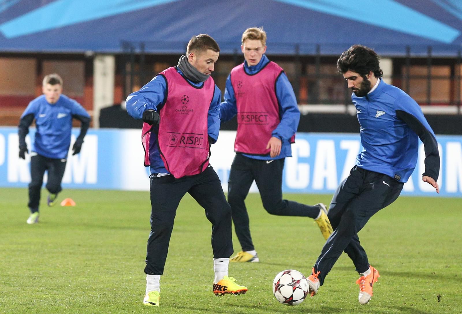 Тренировка «Зенита» перед матчем Лиги Чемпионов с «Аустрией»