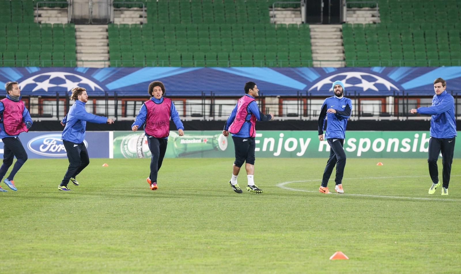 Тренировка «Зенита» перед матчем Лиги Чемпионов с «Аустрией»