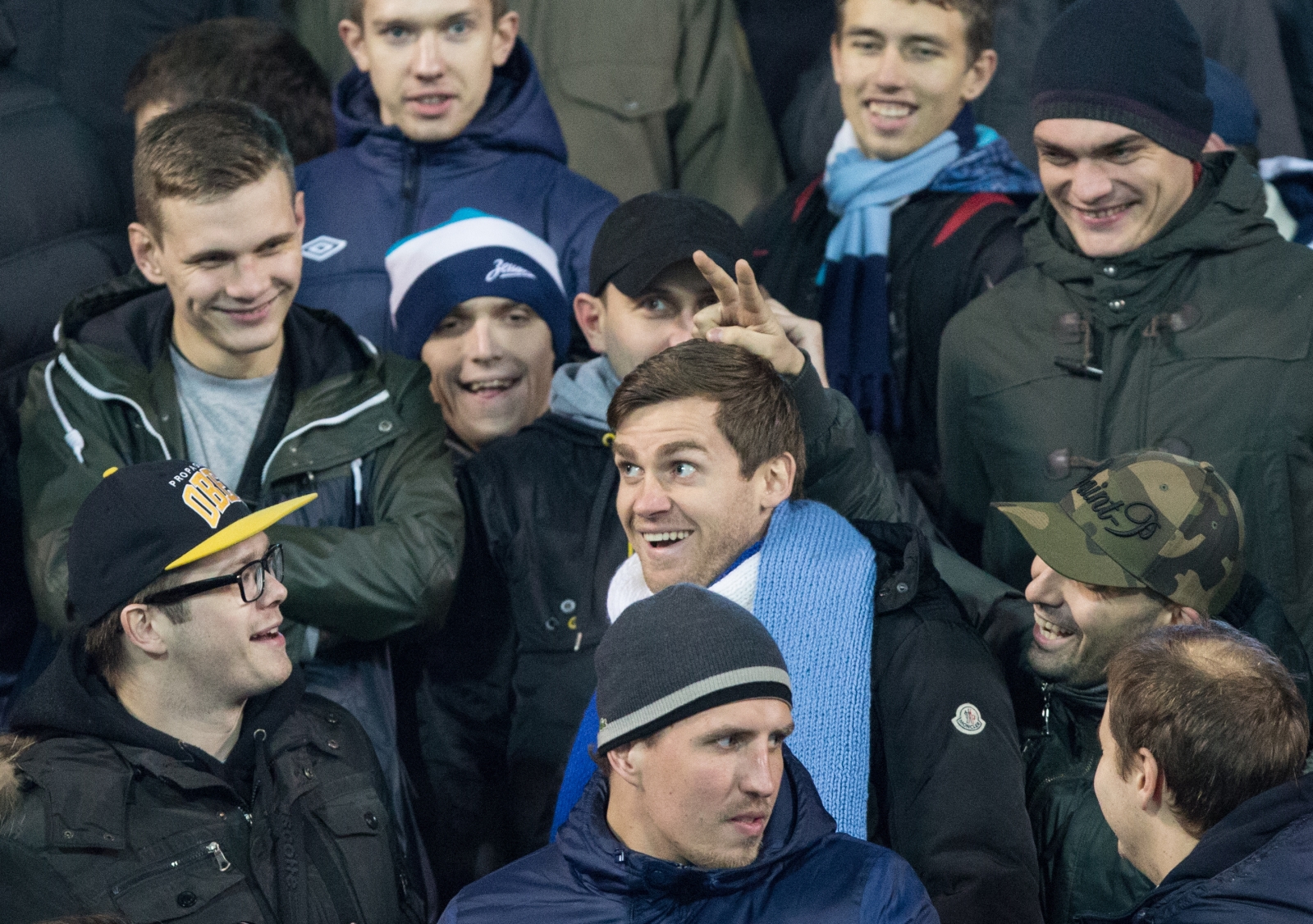 Николас Ломбертс на фанатском вираже «Петровского»