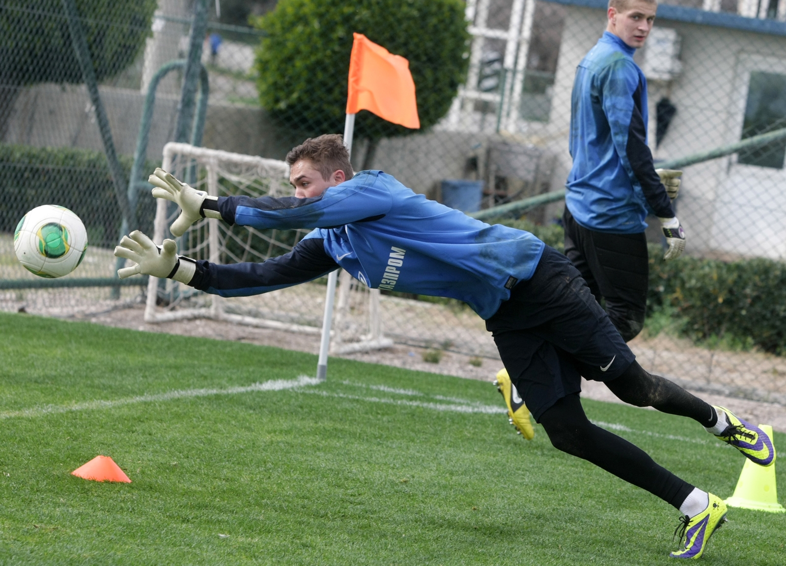 Сборы «Зенит» -2 в Турции, тренировка вратарей