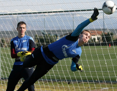 Сборы «Зенит» -2 в Турции, тренировка вратарей
