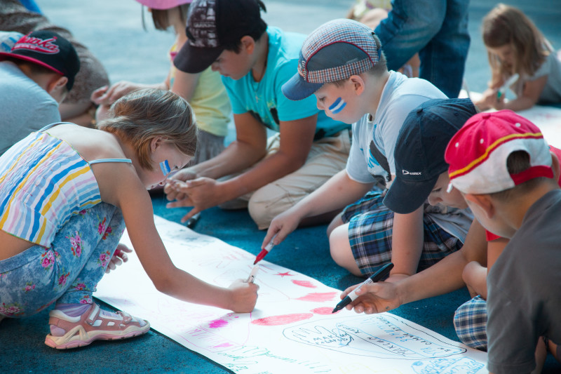 Голубой Лев посетил детский лагерь«Звездный»