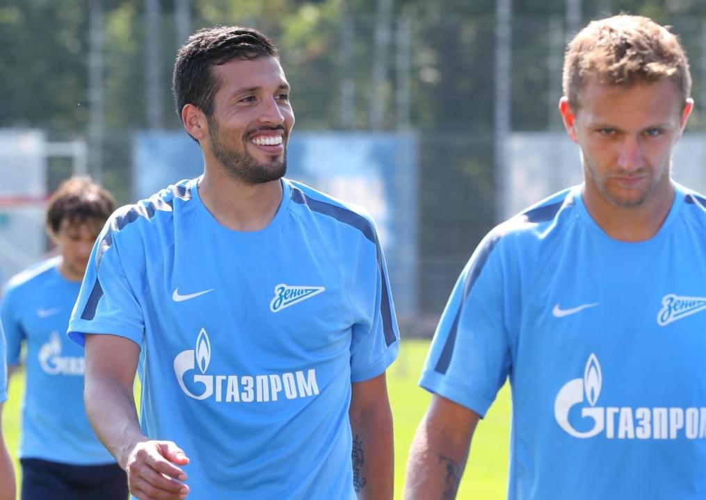 Эсекиэль Гарай, первая тренировка в «Зените»