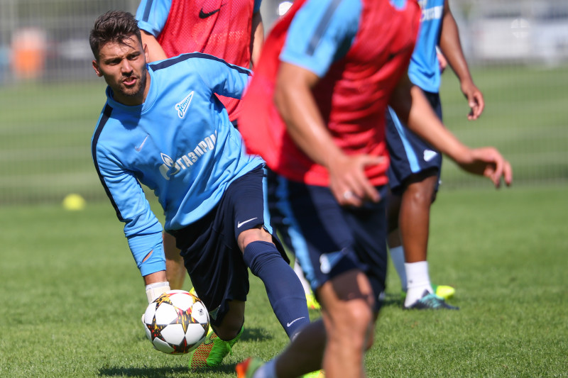 Эсекиэль Гарай, первая тренировка в «Зените»