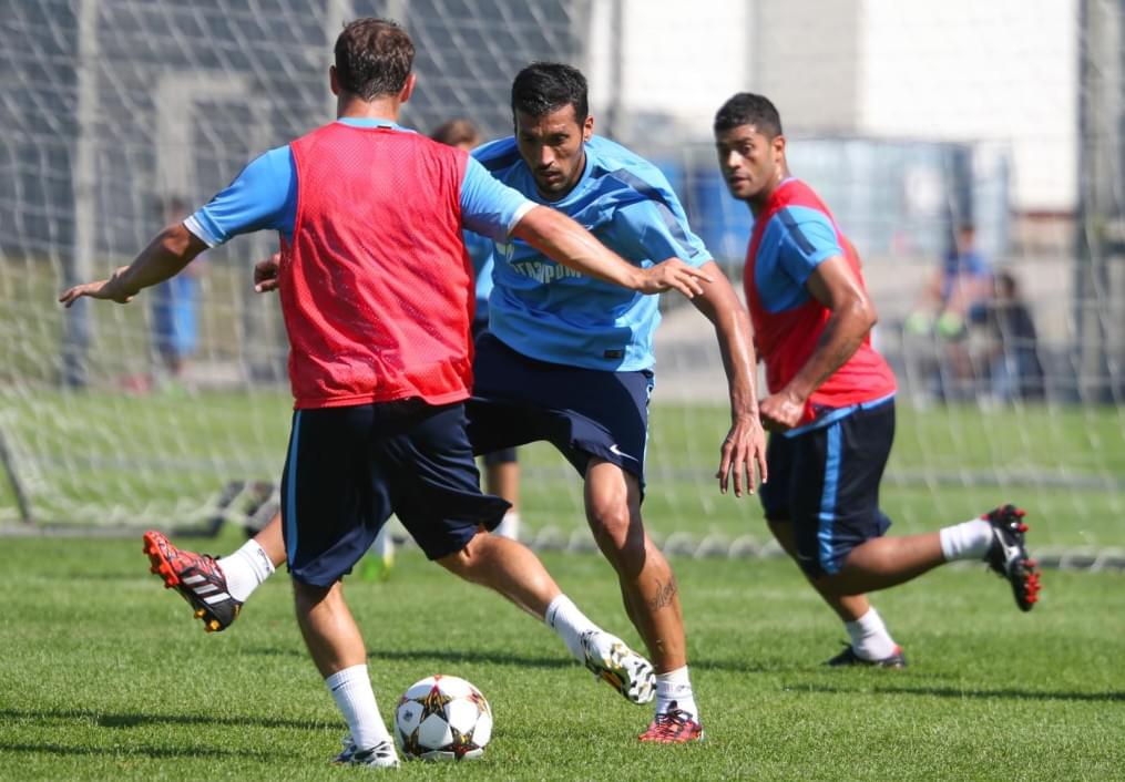 Эсекиэль Гарай, первая тренировка в «Зените»