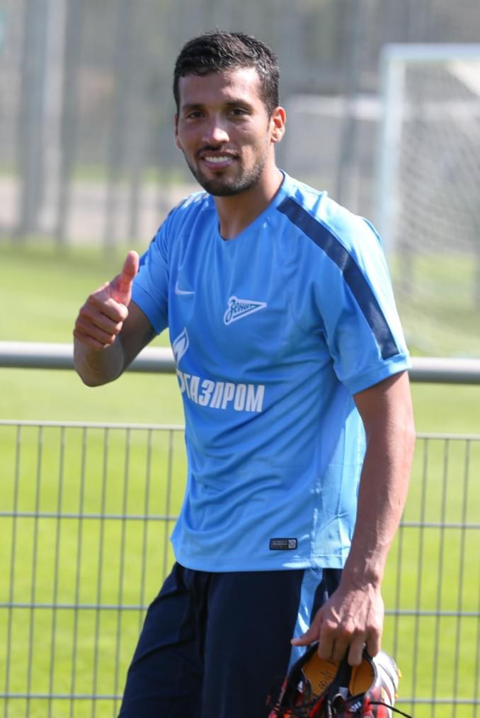 Эсекиэль Гарай, первая тренировка в «Зените»