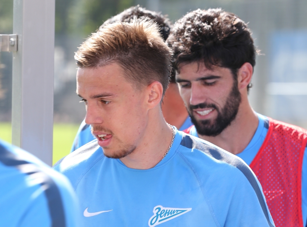 Эсекиэль Гарай, первая тренировка в «Зените»