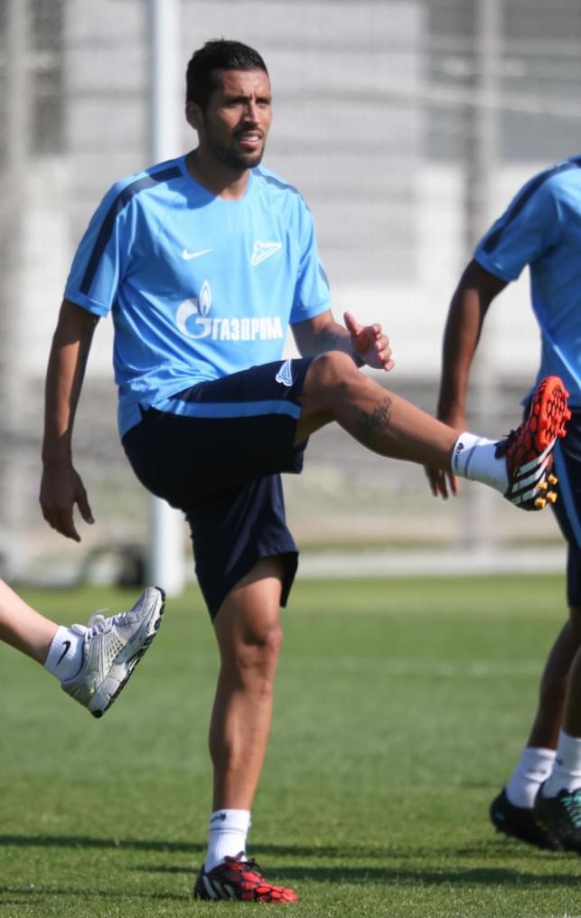 Эсекиэль Гарай, первая тренировка в «Зените»