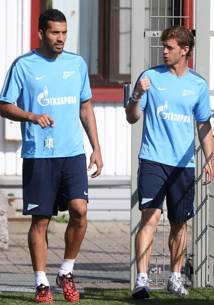 Эсекиэль Гарай, первая тренировка в «Зените»