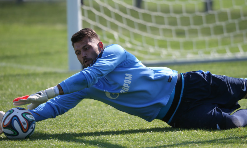 Эсекиэль Гарай, первая тренировка в «Зените»