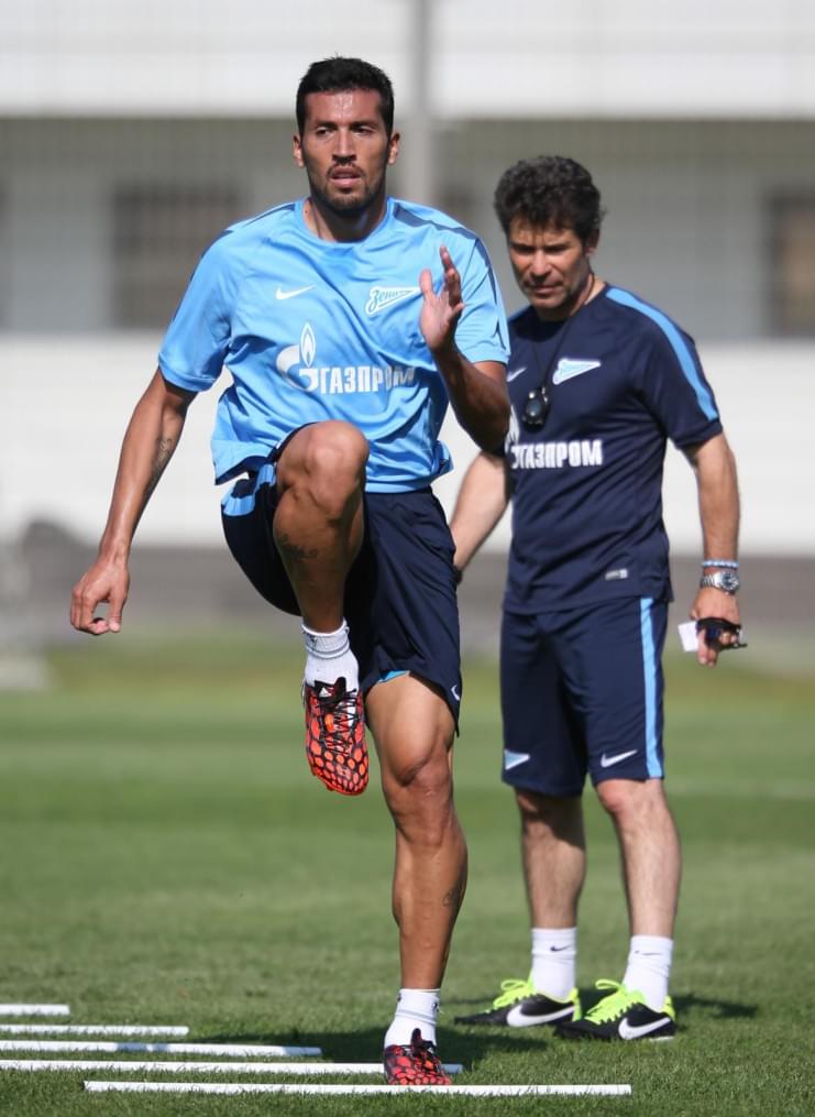 Эсекиэль Гарай, первая тренировка в «Зените»