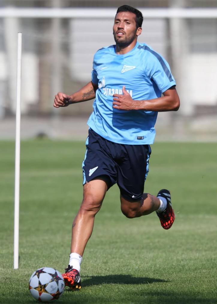 Эсекиэль Гарай, первая тренировка в «Зените»