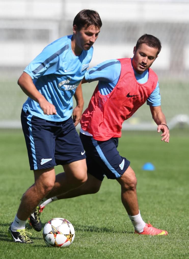 Эсекиэль Гарай, первая тренировка в «Зените»