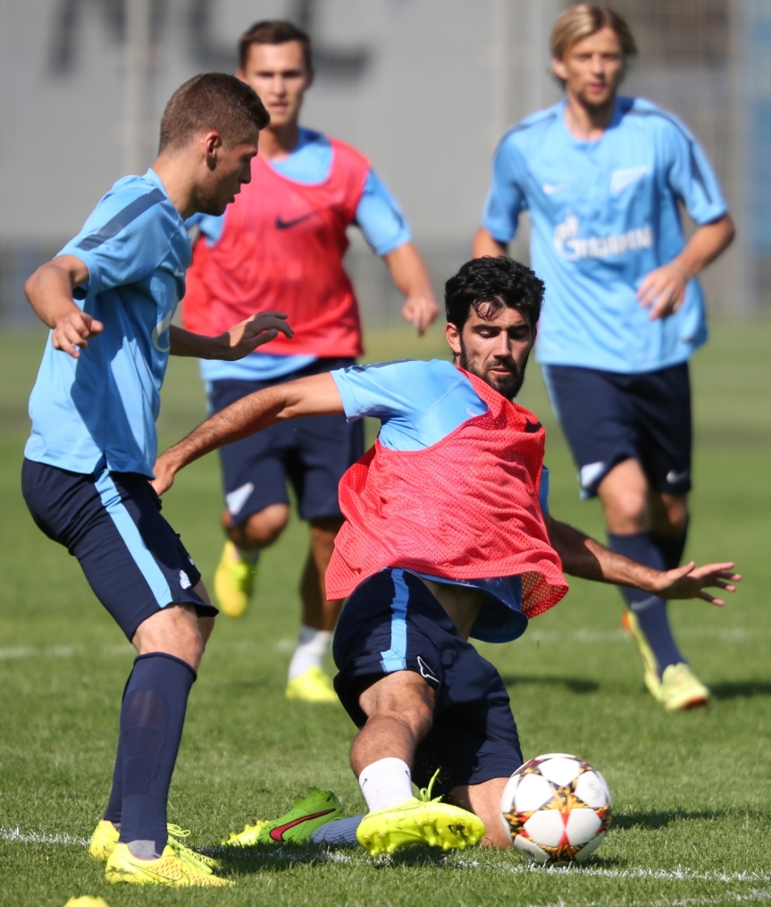 Эсекиэль Гарай, первая тренировка в «Зените»