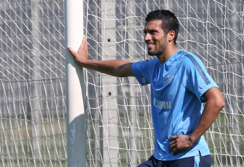 Эсекиэль Гарай, первая тренировка в «Зените»