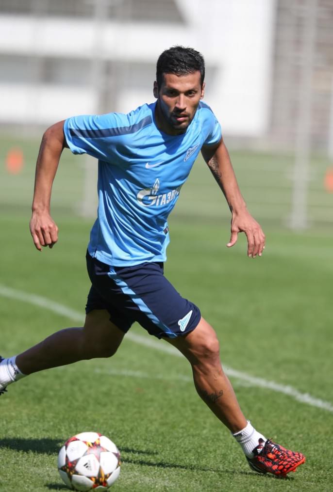 Эсекиэль Гарай, первая тренировка в «Зените»