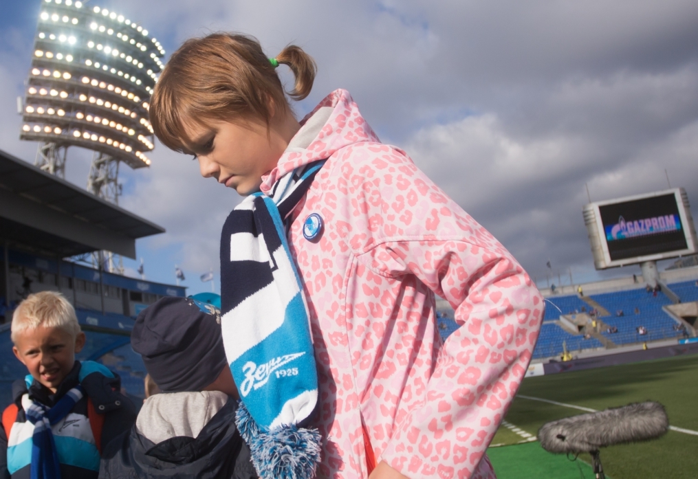 Дети из группы поддержки «Зенит Фан» на матче «Зенит» — «Динамо»