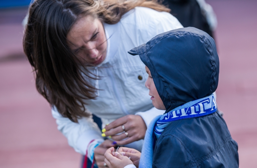 Дети из группы поддержки «Зенит Фан» на матче «Зенит» — «Динамо»