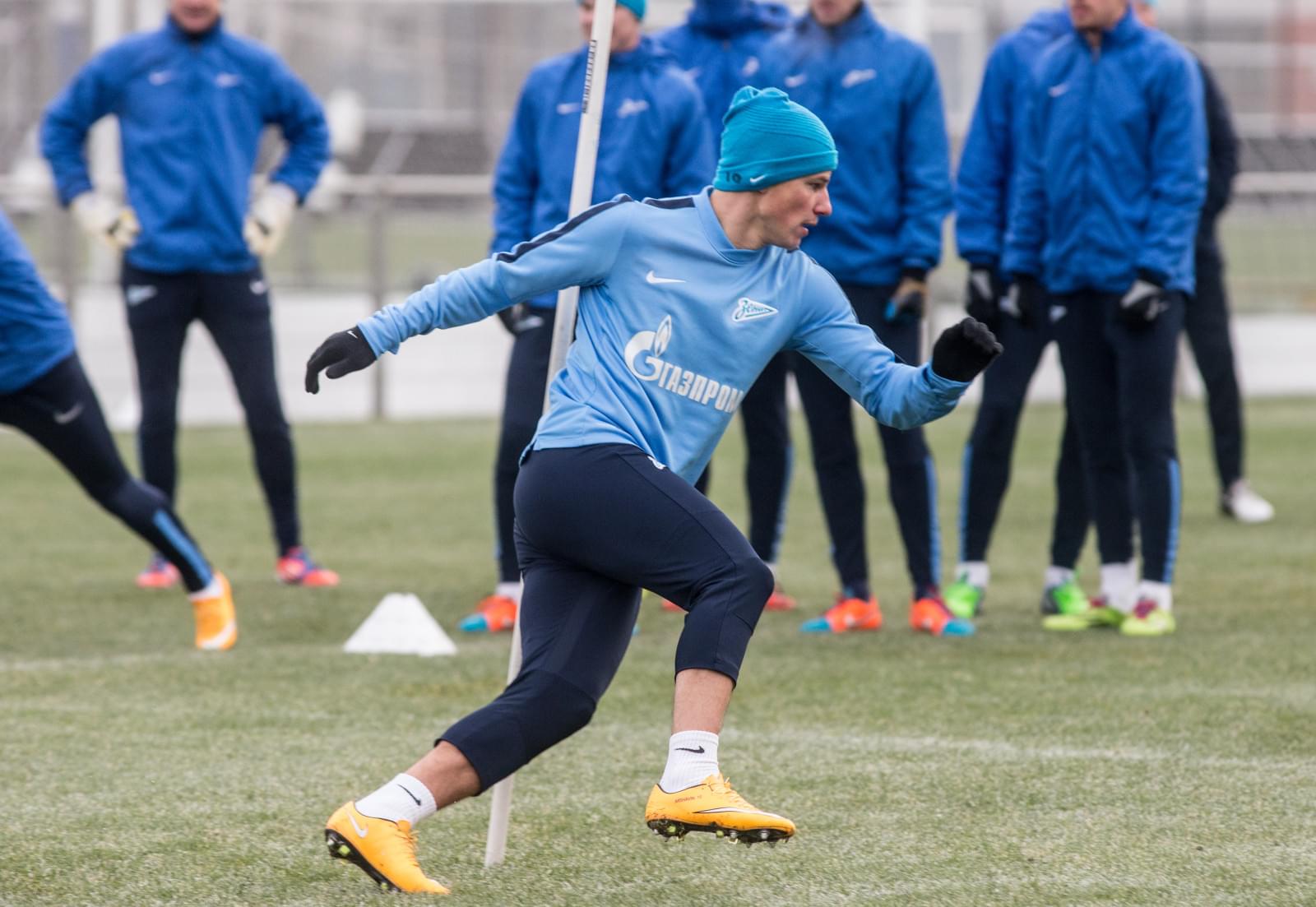Тренировка  «Зенита» перед матчем «Зенит» — «Кубань»