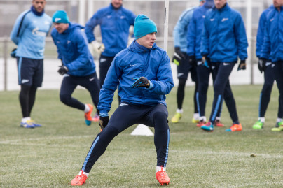 Тренировка  «Зенита» перед матчем «Зенит» — «Кубань»
