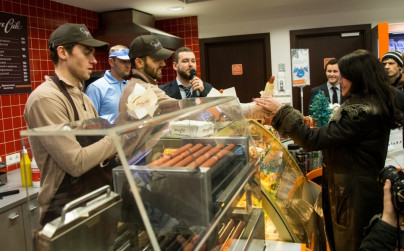 Николас Ломбертс и Юрий Лодыгин в акции «Газпром-нефть» — «Звездный шеф-повар»