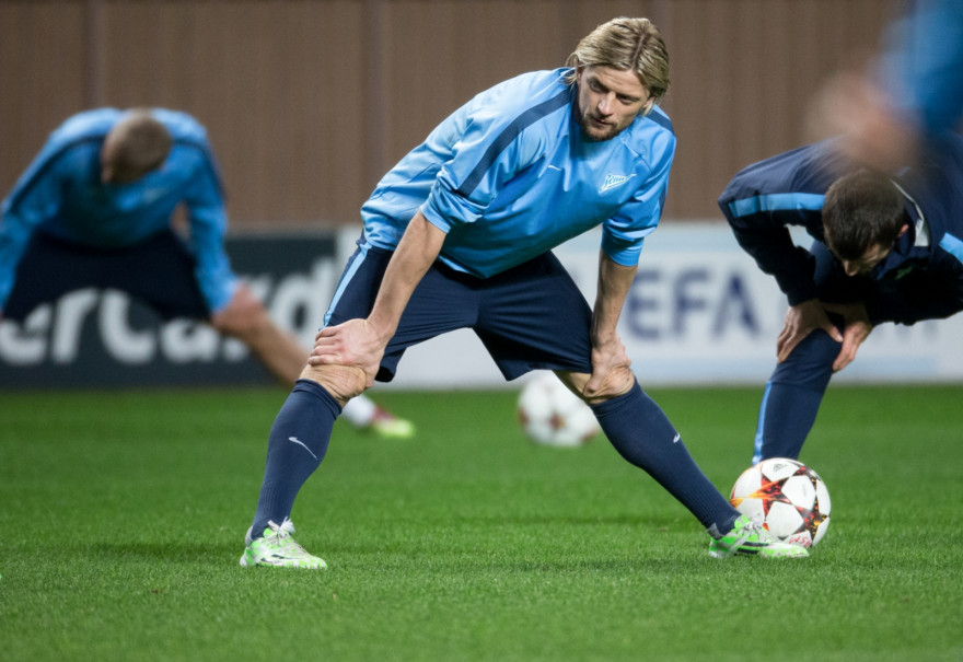 Тренировка «Зенита» перед матчем Лиги чемпионов УЕФА 2014/15, «Монако» — «Зенит»