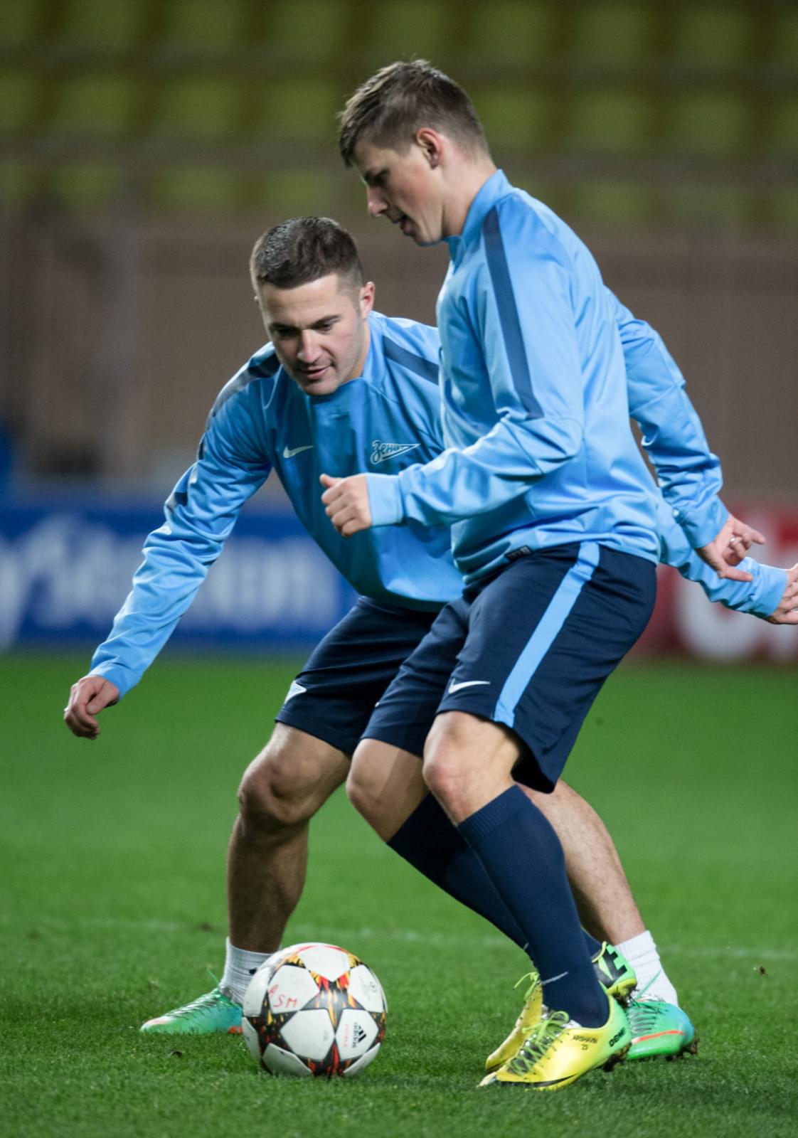 Тренировка «Зенита» перед матчем Лиги чемпионов УЕФА 2014/15, «Монако» — «Зенит»