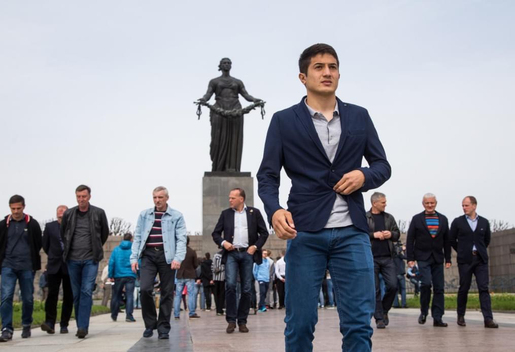 «Зенит» на Пискаревском мемориале