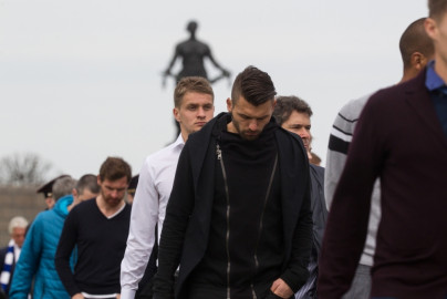 «Зенит» на Пискаревском мемориале