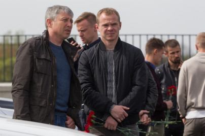 «Зенит» на Пискаревском мемориале