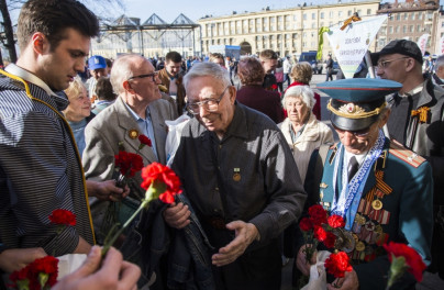 Ветераны блокадники на  матче СОГАЗ-Чемпионат России 2014/2015, «Зенит» — «Ростов»