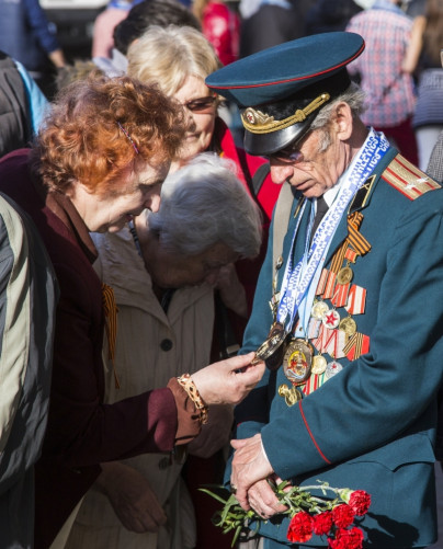 Ветераны блокадники на  матче СОГАЗ-Чемпионат России 2014/2015, «Зенит» — «Ростов»