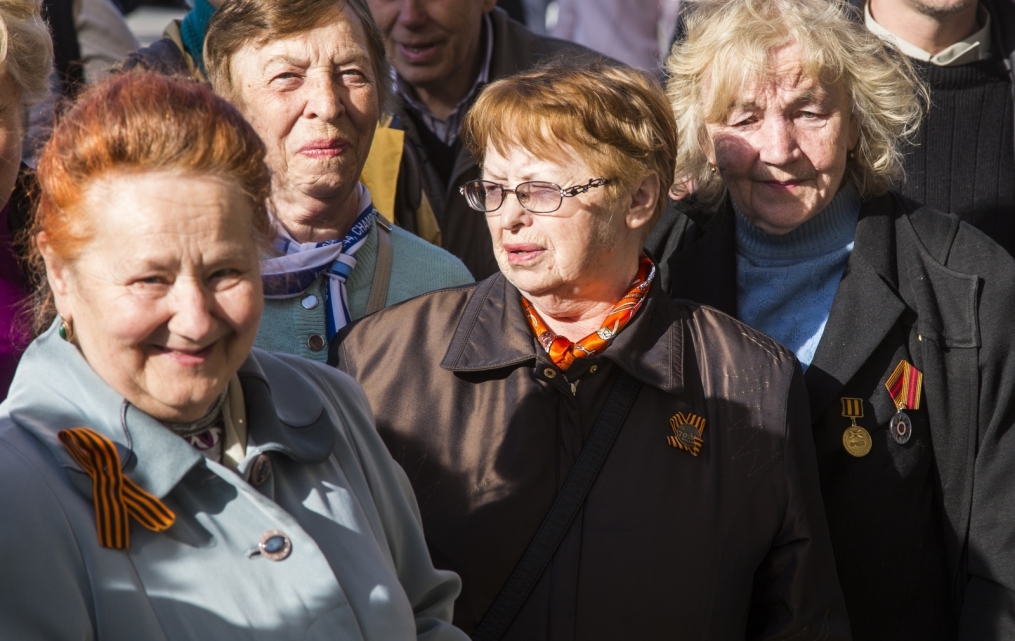 Ветераны блокадники на  матче СОГАЗ-Чемпионат России 2014/2015, «Зенит» — «Ростов»