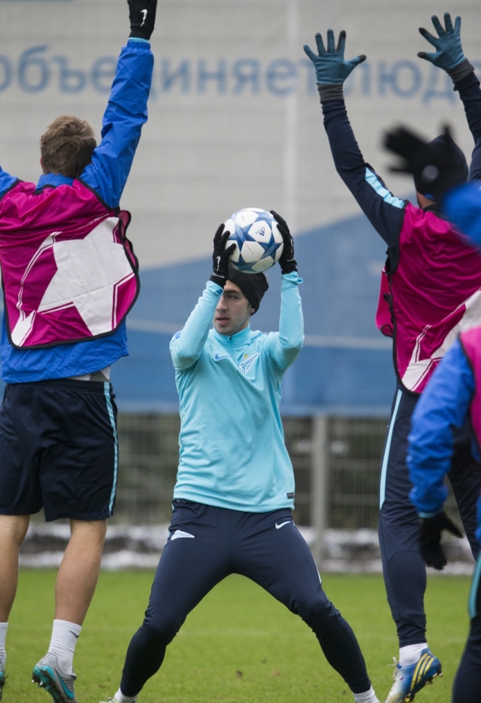 Открытая тренировка «Зенита» перед матчем Лиги Чемпионов УЕФА с «Валенсией»