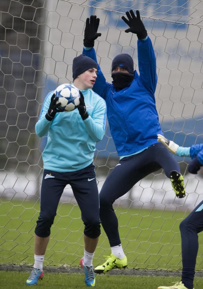 Открытая тренировка «Зенита» перед матчем Лиги Чемпионов УЕФА с «Валенсией»