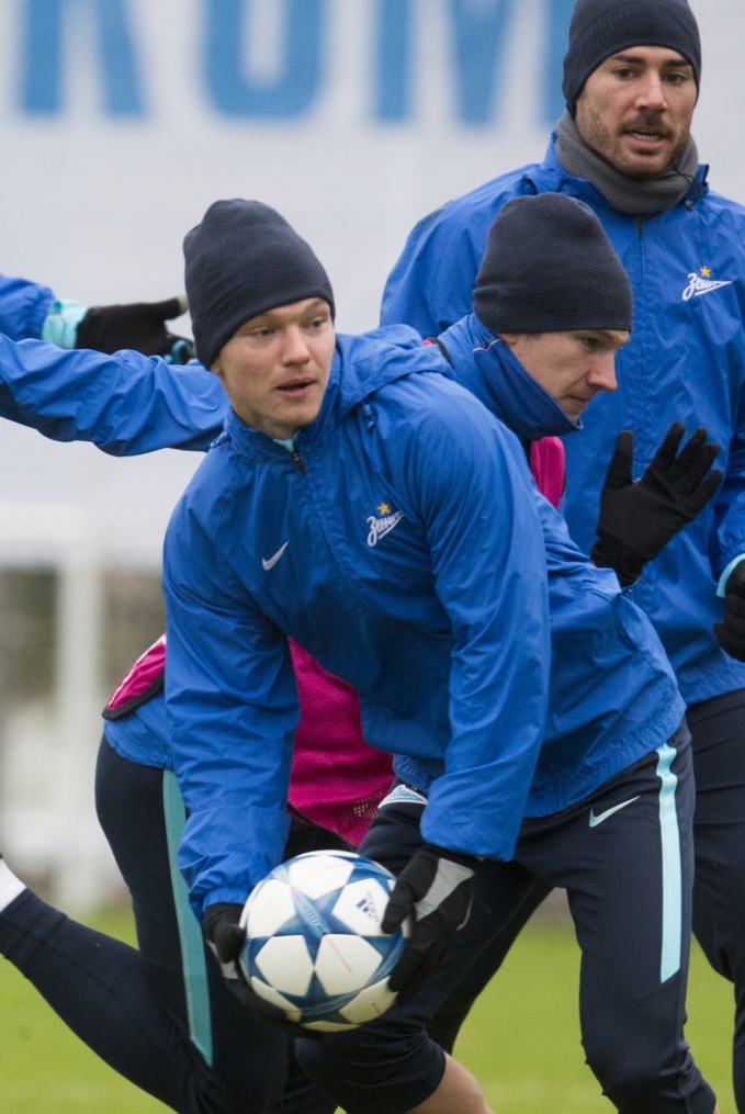 Открытая тренировка «Зенита» перед матчем Лиги Чемпионов УЕФА с «Валенсией»