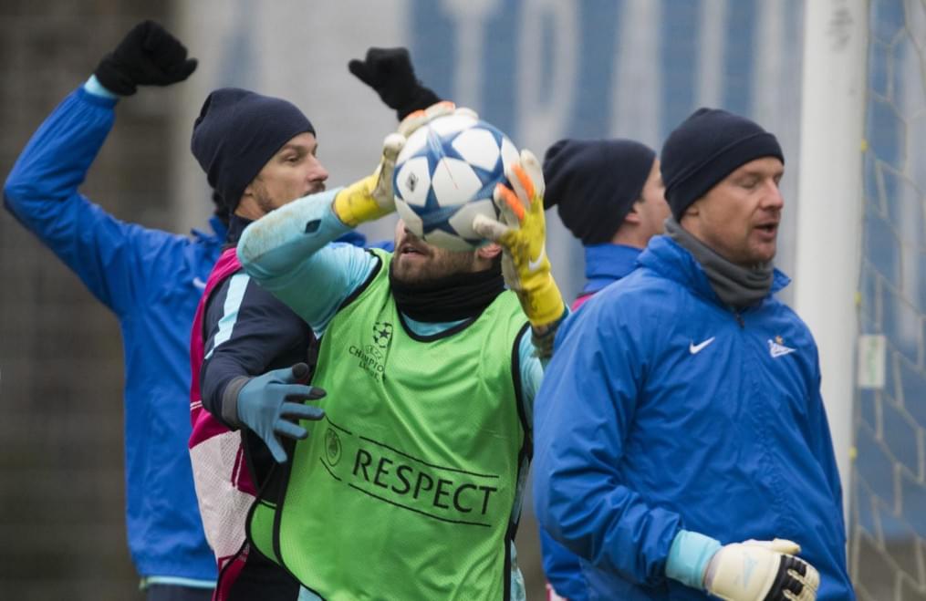 Открытая тренировка «Зенита» перед матчем Лиги Чемпионов УЕФА с «Валенсией»