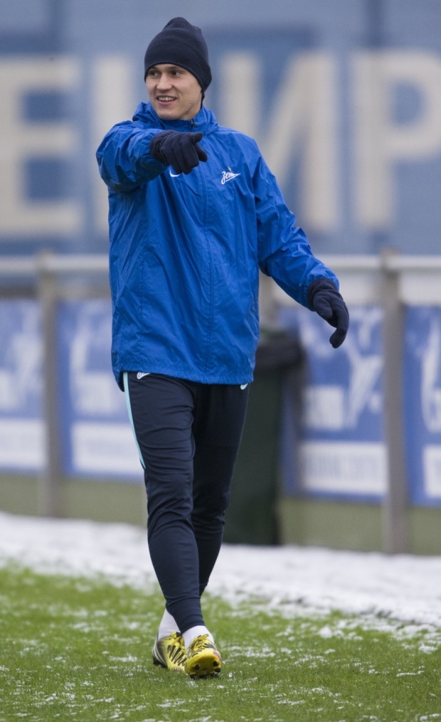 Открытая тренировка «Зенита» перед матчем Лиги Чемпионов УЕФА с «Валенсией»