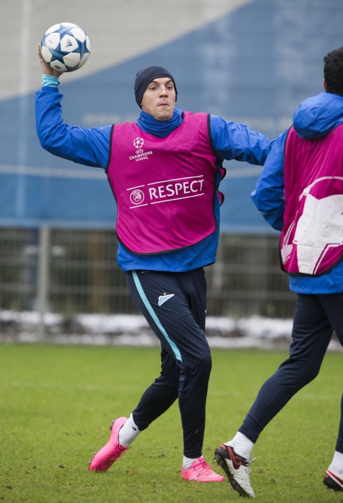 Открытая тренировка «Зенита» перед матчем Лиги Чемпионов УЕФА с «Валенсией»