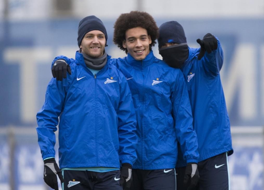 Открытая тренировка «Зенита» перед матчем Лиги Чемпионов УЕФА с «Валенсией»