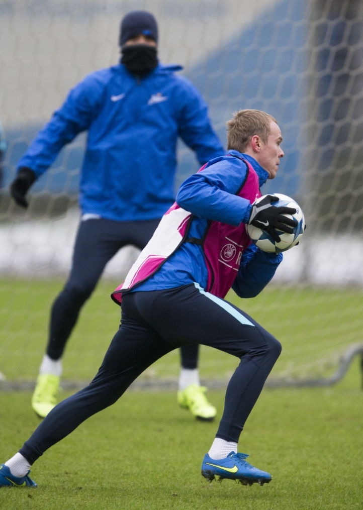 Открытая тренировка «Зенита» перед матчем Лиги Чемпионов УЕФА с «Валенсией»