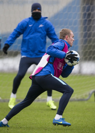 Открытая тренировка «Зенита» перед матчем Лиги Чемпионов УЕФА с «Валенсией»
